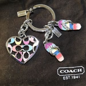 COACH Heart AND Flip Flop KEY Charm